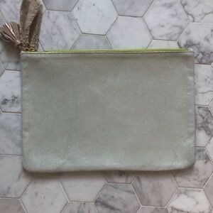 Gorgeous Anthropologie metallic leather clutch